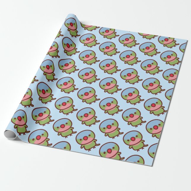 Princess Parrot Wrapping Paper (Unrolled)