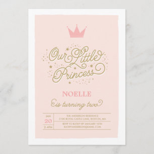 Princess Party 2nd Birthday   Birthday Invitation