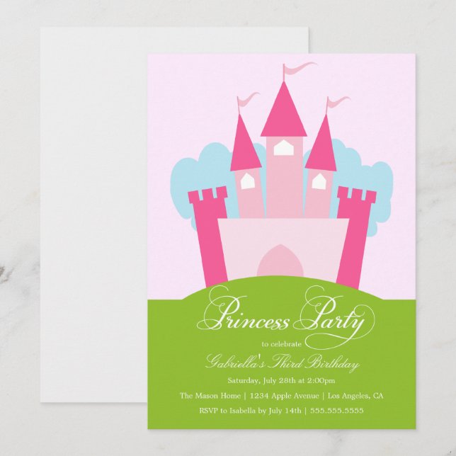 Princess Party | Birthday Party Invitation (Front/Back)
