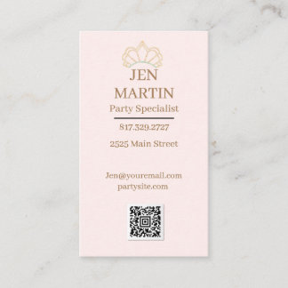 Princess Party Business Card