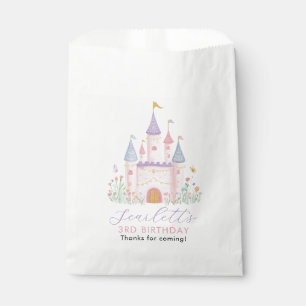 Princess party favors Girls Birthday Pastel Castle Favour Bags