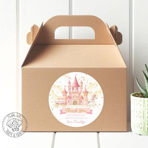Princess Party Favour Round Sticker