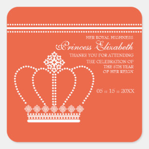Princess Party Favour Thank You Stickers