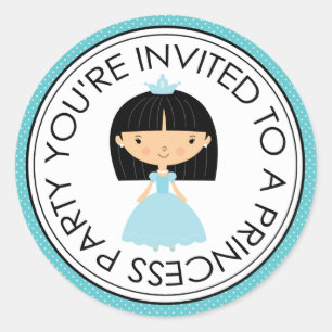 Princess Party Matching Envelope Stickers