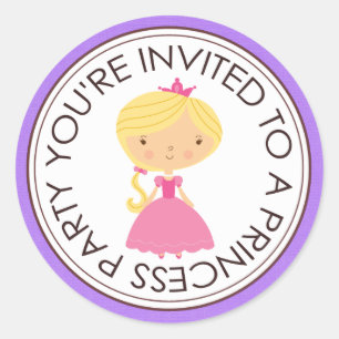 Princess Party Matching Envelope Stickers