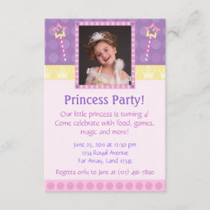 Princess Party Photo Invitation