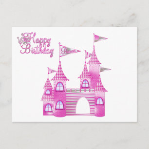 Princess Party-Pink Castle Birthday Invitations