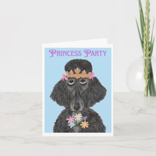 Princess Party Poodle Invitation (Front)