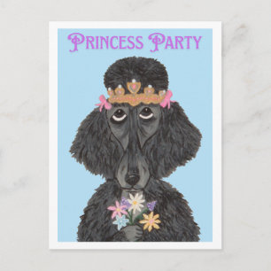 Princess Party Poodle Invitation Postcard