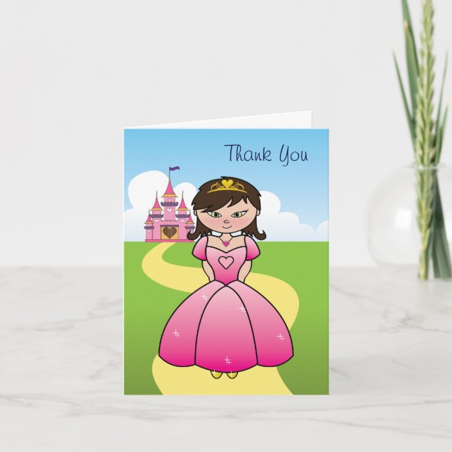 Princess Party Thank You Card (Front)