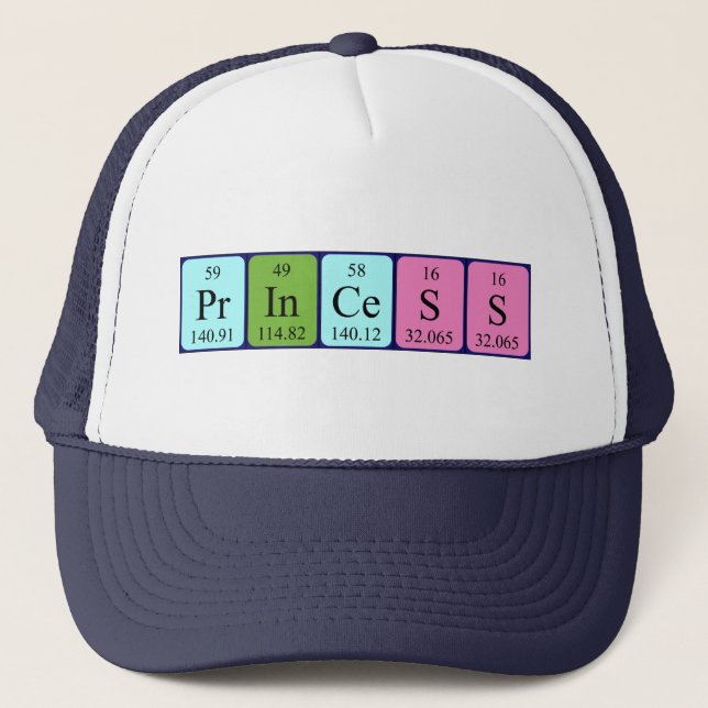 Princess periodic table name hat (Front)