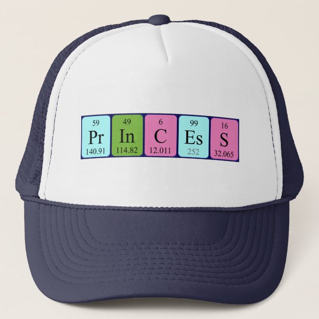 Princess periodic table name hat (Front)