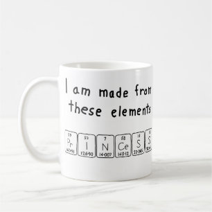 Princess periodic table name mug