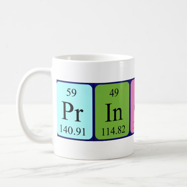 Princess periodic table name mug (Left)