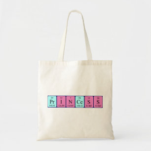 Princess periodic table name tote bag