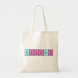 Princess periodic table name tote bag