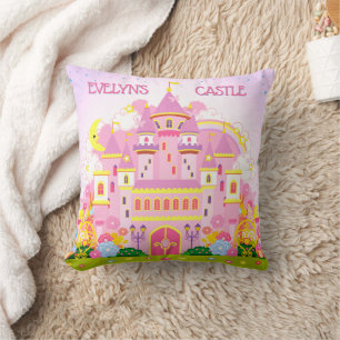 Princess! Personalised Castle Throw Pillow