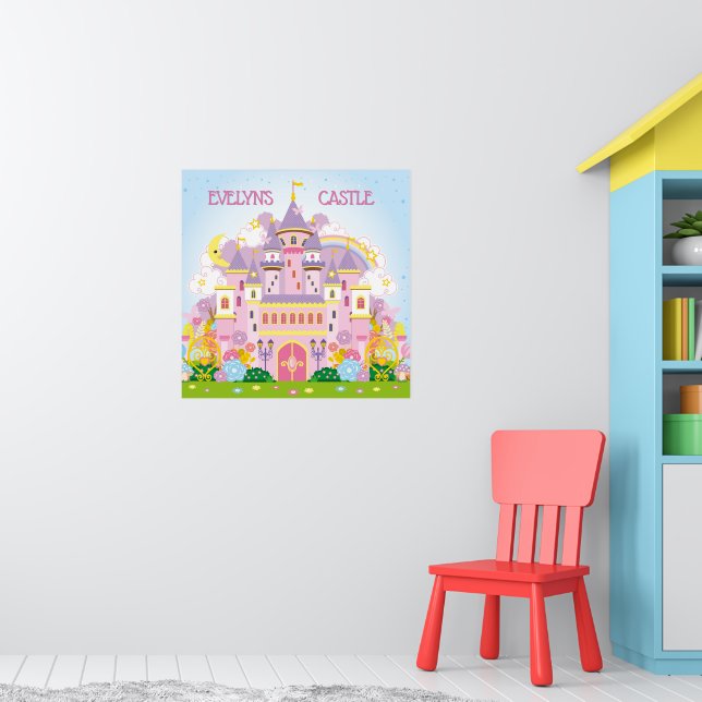 Princess! Personalised Castle wall decor poster (Nursery 1)