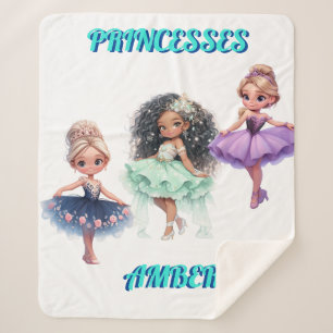 "PRINCESS" PERSONALIZED  SHERPA BLANKET