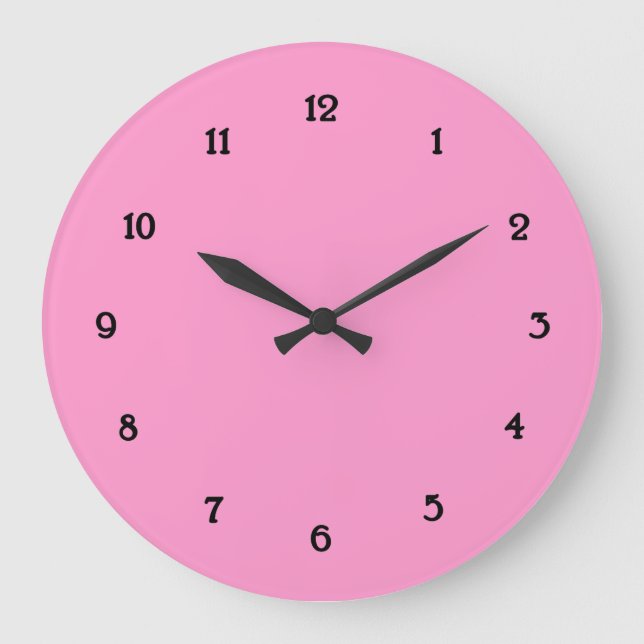 Princess Pink and Black Wall Clock (Front)