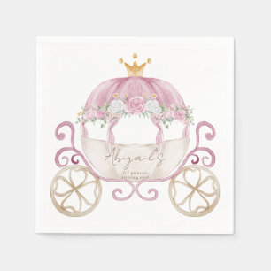 Princess Pink Carriage Baby Shower  Napkin