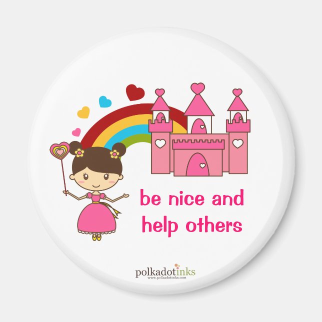 Princess Pink Castle Magnet (Front)
