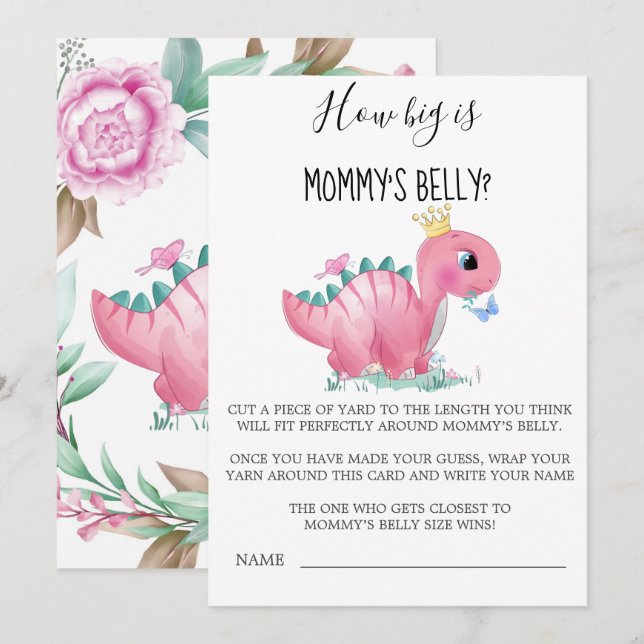 Princess Pink Dinosaur How Big Is Mummy’s Belly  (Front/Back)