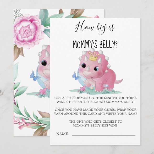 Princess Pink Dinosaur How Big Is Mummy’s Belly  (Front/Back)