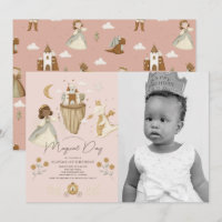 Princess Pink Fairytale Dark Skin 1st Birthday