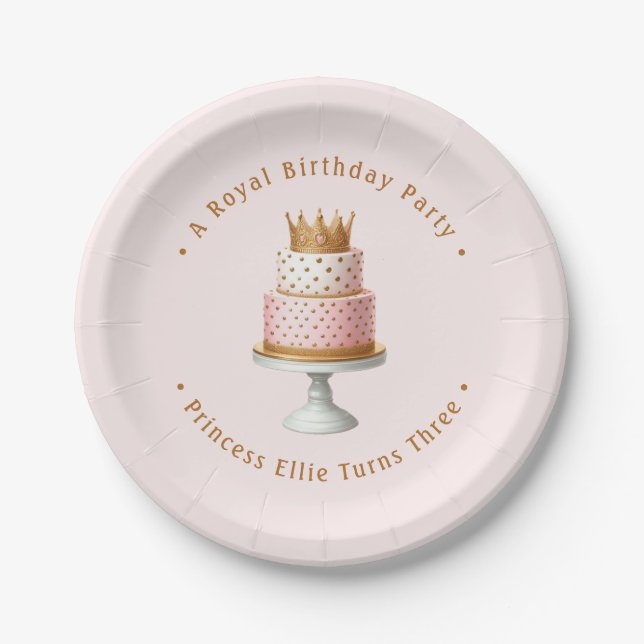 Princess Pink Party Plates (Front)