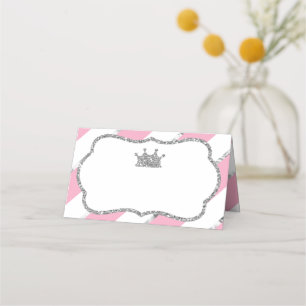Princess Place Cards, Food Cards, Faux Gold Place Card