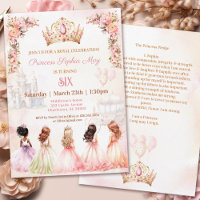 Princess Pledge Crown Pink Floral Girl Birthday