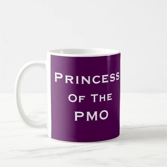 Princess PMO Woman Project Manager Funny Name Coffee Mug (Left)