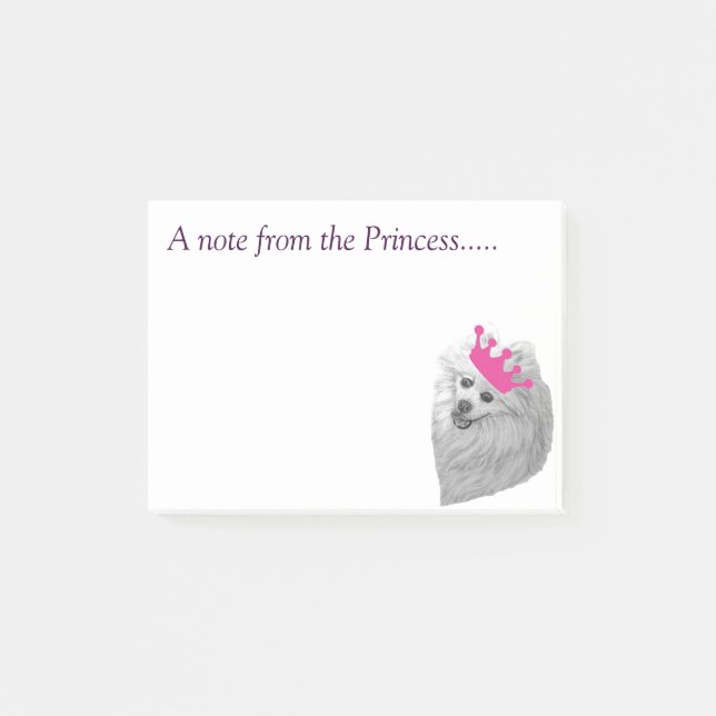Princess Pomeranian notes original artwork (Front)