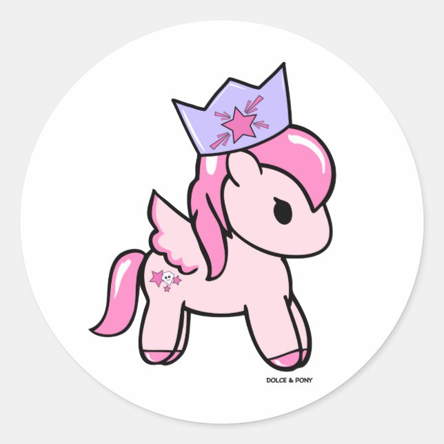 Princess Pony | Round Sticker Dolce & Pony (Front)
