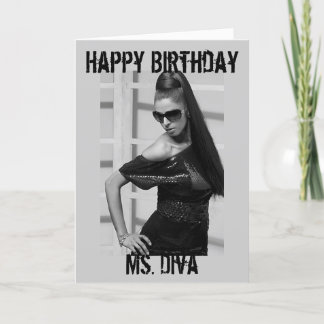Princess Portraits "Ms. Diva" Happy Birthday Card