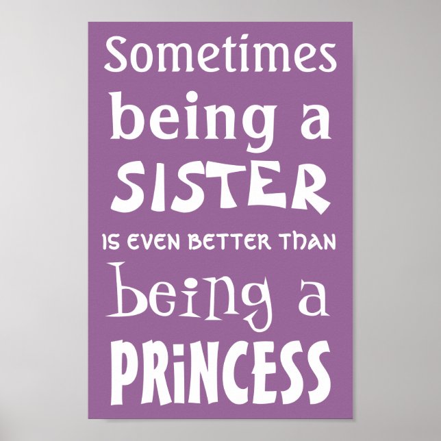 Princess poster for sisters (Front)