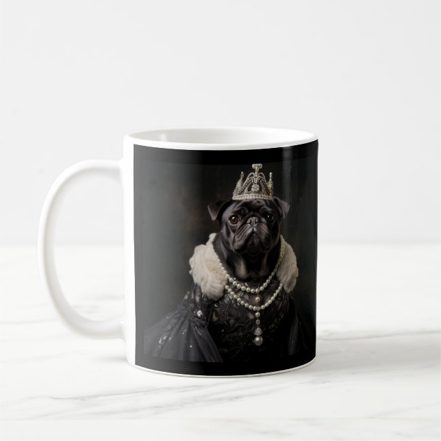 Princess Pug Coffee Mug (Left)