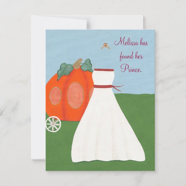 Princess Pumpkin Carriage Bridal Shower Invitation (Front)