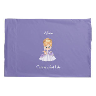 Princess purple nursery pillowcase