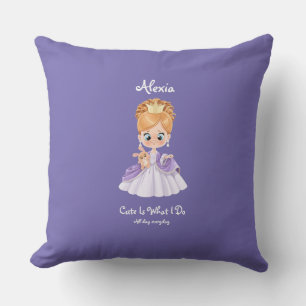Princess purple throw pillow
