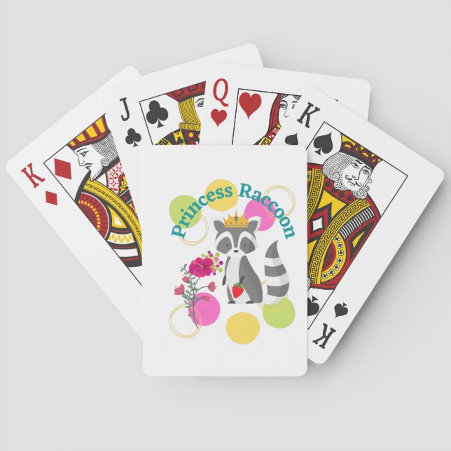 Princess Racoon by Bella Playing Cards (Back)