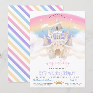 Princess Rainbow Birthday Invitation