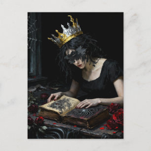 Princess Reading a Book of Magic Postcard