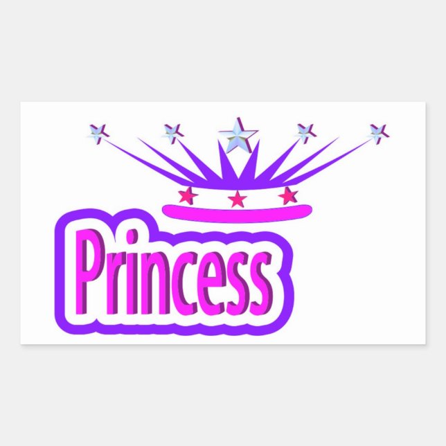 PRINCESS RECTANGULAR STICKER (Front)