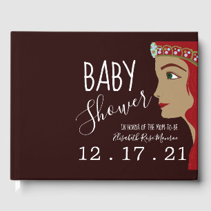 Princess Red Baby Shower Guest Book