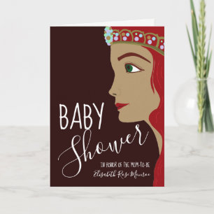 Princess Red Baby Shower Invitation