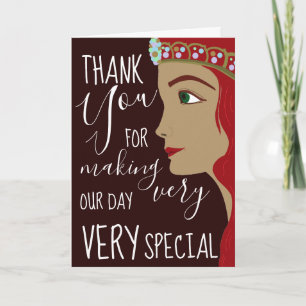 Princess Red Baby Shower Thank You