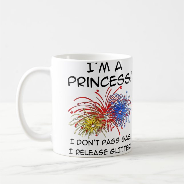 Princess Release Glitter Funny Mug (Left)