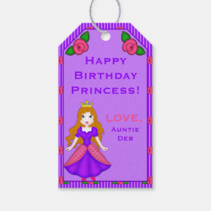 Princess Rosebud Stripes-GIFT TAGS-04 Gift Tags